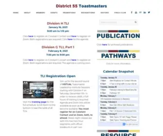 TMD55.org(Toastmasters) Screenshot