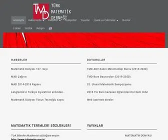 TMD.org.tr(Türk Matematik Derneği) Screenshot