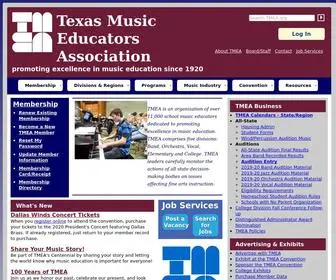 Tmea.org(Texas Music Educators Association) Screenshot