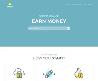 Tmearn.com(Short links and make money online) Screenshot