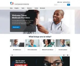 TMHP.com(Welcome Texas Medicaid Providers) Screenshot