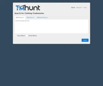 Tmhunt.com(Clothing Trademark Search) Screenshot