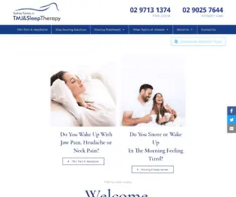 Tmjandsleep.com.au(TMJ Specialist Sydney & Sleep Clinic) Screenshot