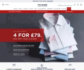 Tmlewin.co.uk(Shop Online Men’s Shirts) Screenshot