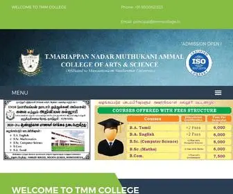 TMmcollege.in(TMM College of Arts and Science) Screenshot