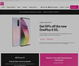 Tmobil.com(T-Mobile® Official Site) Screenshot