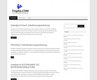 TMPlte.com(Download Alle Marken Bedienungsanleitung kostenlos) Screenshot