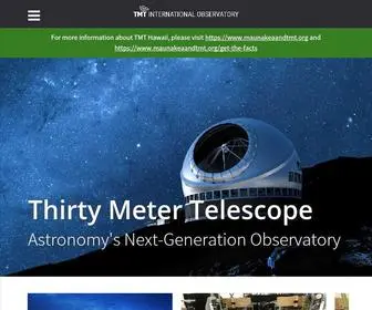 TMT.org(The Thirty Meter Telescope International Observatory (TIO)) Screenshot