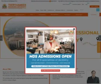 Tmu.ac.in(Teerthanker Mahaveer University) Screenshot