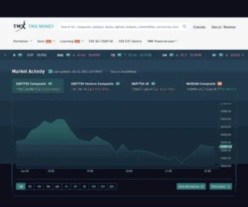 TMxmatrix.com(TMX Money) Screenshot