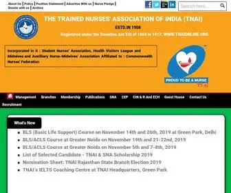 Tnaionline.org(TRAINED NURSES' ASSOCIATION OF INDIA (TNAI)) Screenshot