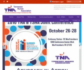 Tnaonline.org(The Tennessee Nurses Association) Screenshot