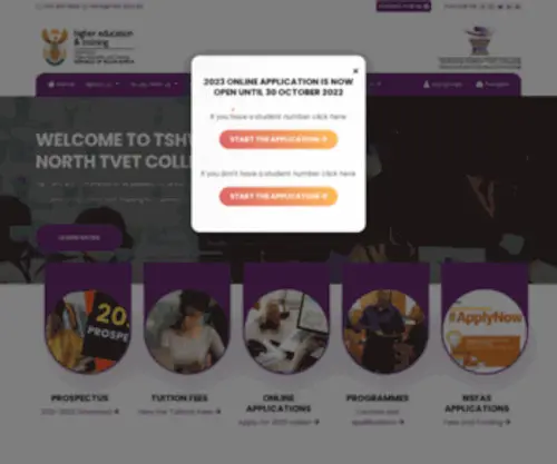 TNC.edu.za(Tshwane North Technical and Vocational Education and Training (TVET)) Screenshot