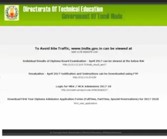 TNdte.com(Directorate Of Technical Education) Screenshot