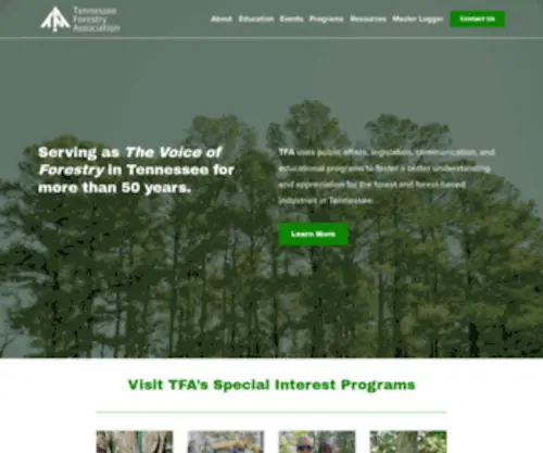 Tnforestry.com(Tennessee Forestry Association) Screenshot