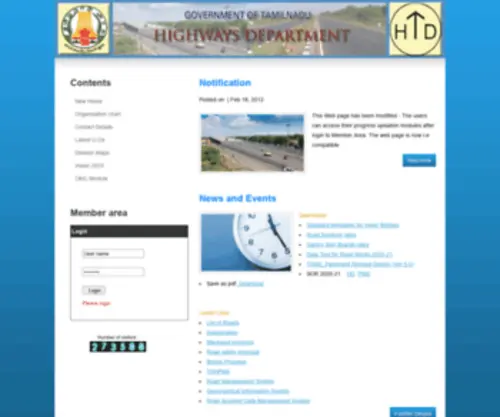 Tnhighways.net(Tamilnadu Highways Department) Screenshot