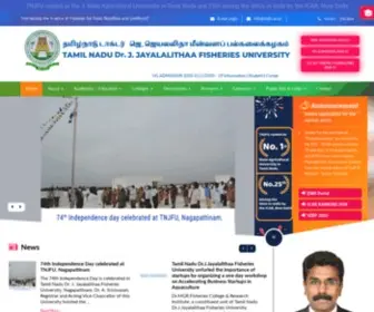 TNjfu.ac.in(Jayalalithaa Fisheries University) Screenshot