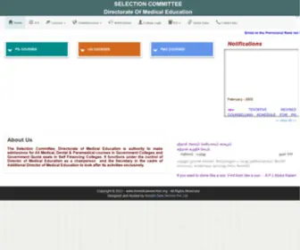 Tnmedicalonline.co.in(Selection Committee) Screenshot