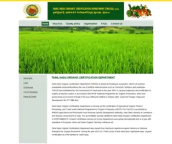 TnoCD.net(Tamil Nadu Organic Certification Department) Screenshot