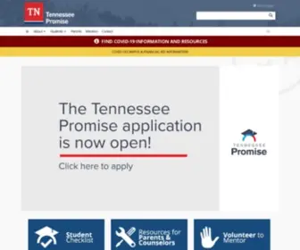 TNpromise.gov(Tennessee Promise) Screenshot