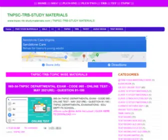 TNPSCTRBstudymaterials.com(TNPSC-TRB-STUDY MATERIALS) Screenshot