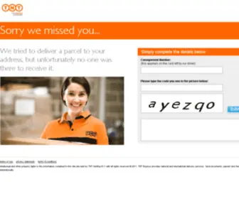 TNT-Redelivery.com.au(TNT Express) Screenshot