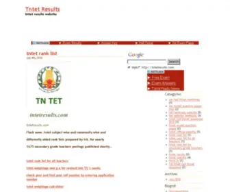 Tntetresults.com(Tntet results from) Screenshot