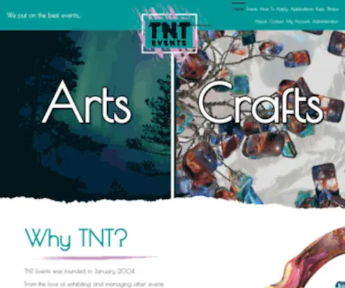 Tnteventsinc.com(Home of the Dynamic Art & Craft Show) Screenshot