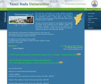 Tnuniv.ac.in(Universities in Tamil Nadu) Screenshot