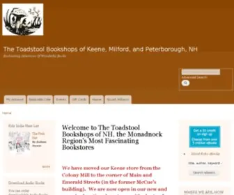 Toadbooks.com(The Toadstool Bookshops of southwestern New Hampshire) Screenshot