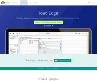 Toadformysql.com(Toad Edge) Screenshot