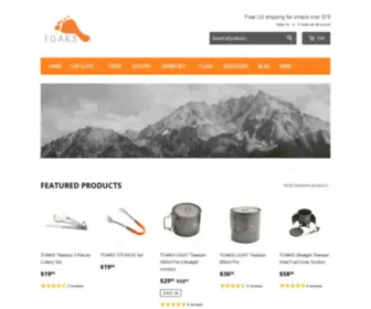 Toaksoutdoor.com(TOAKS Outdoor) Screenshot
