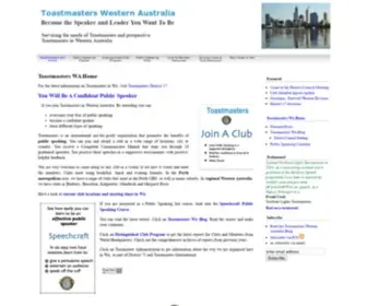 Toastmasterswa.net(Toastmasters WA Toastmasters Western Australia) Screenshot