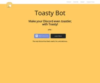 Toastybot.com(Toasty the Discord bot) Screenshot