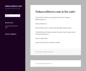 Tobaccodirect.com(tobaccodirect) Screenshot