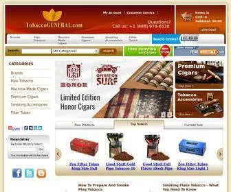 Tobaccogeneral.com(Tobacco Store) Screenshot