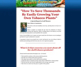 Tobaccogrowingmadeeasy.com(Tobacco Growing Made Easy) Screenshot