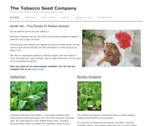 Tobaccoseed.co.uk(The Tobacco Seed Company) Screenshot