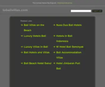 Tobalivillas.com(Luxury Bali Villas) Screenshot