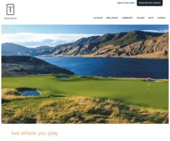 Tobiano.ca(Housing Development in Kamloops BC) Screenshot
