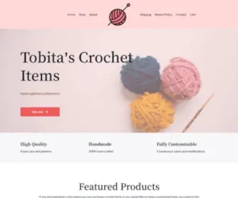 Tobitas-Crochet.com(Handmade Crochet Items) Screenshot