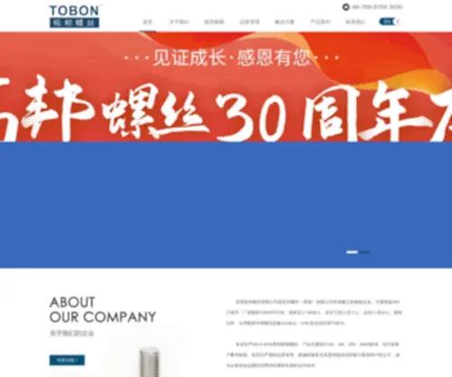 Tobon.com(拓邦螺丝有限公司) Screenshot