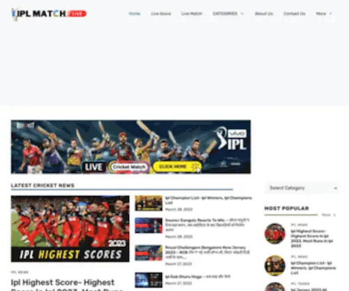 Todayiplmatchlive.com(Today IPL Match Live 2023) Screenshot