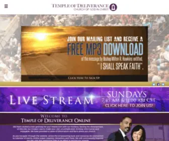 Todcogic.org(Temple of Deliverance Church of God in Christ) Screenshot