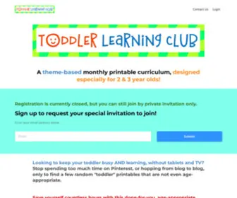 Toddlerlearningclub.com(Toddler Learning Club) Screenshot