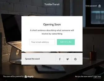 Toddlertransit.com(Create an Ecommerce Website and Sell Online) Screenshot