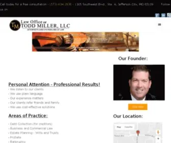 Toddmillerlaw.com(Best Attorney Lawyer Jefferson City Missouri Todd Miller) Screenshot