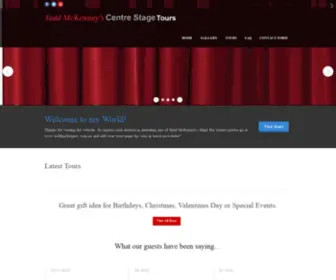 Toddstours.com.au(Todd McKenney's Centre Stage Tours) Screenshot