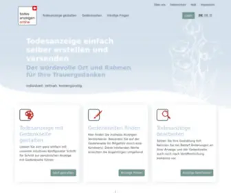 Todesanzeigenonline.ch(Todesanzeigen) Screenshot