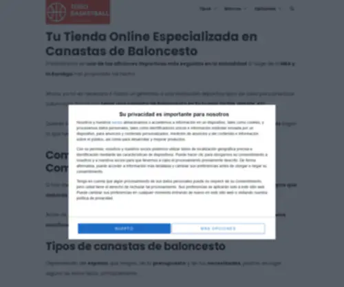 Todobasketball.top(Tu Tienda Online Especializada en Canastas de Baloncesto) Screenshot